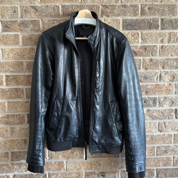 Vince Jackets & Coats Vince Leather Bomber Jacket Poshmark